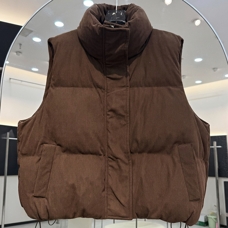 Padded Vest Gilet - Gilet Imbottito da Donna con Collo