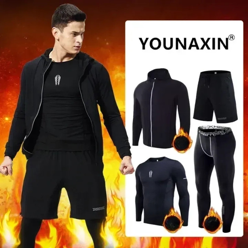 Warm Winter Clothing - Set di abbigliamento fitness da uomo