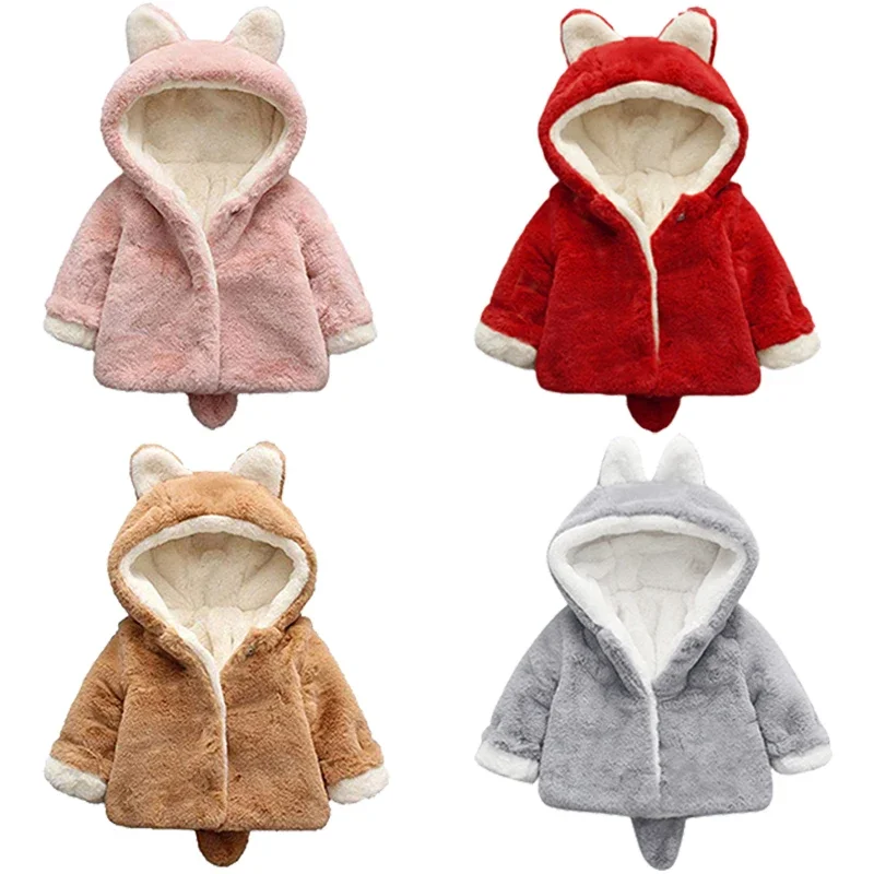 Winter Clothing Baby - Cute Cat Ears peluche Baby Jacket
