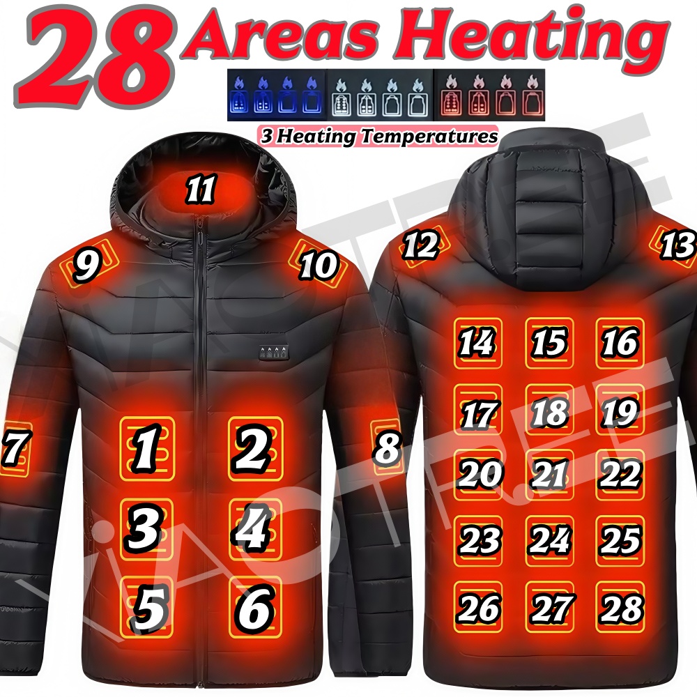 Warm Winter Clothing - 28 aree Giacca riscaldante da donna