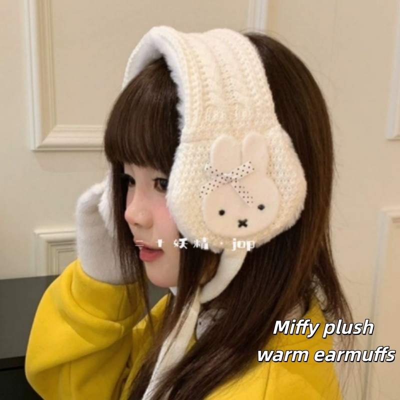 Winter Clothing Earmuffs - Paraorecchie in maglia peluche Miffy da