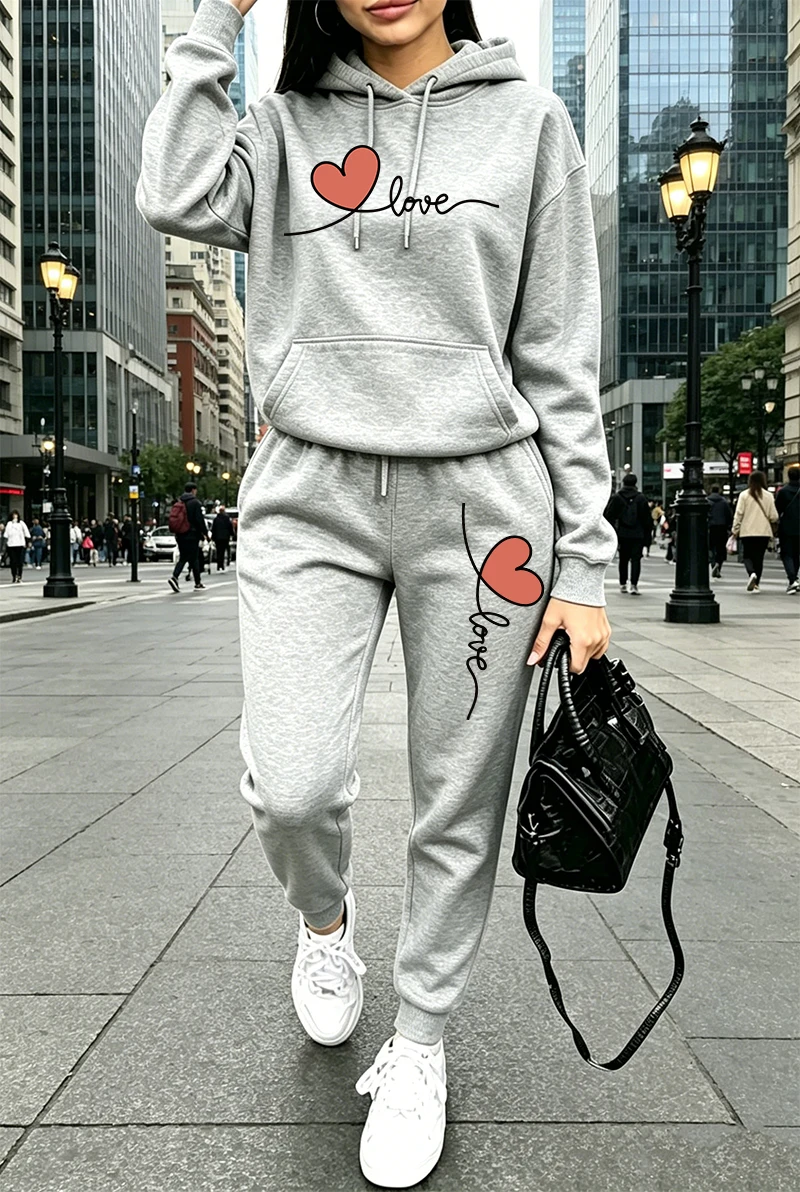Tuta da donna con stampa, felp - Winter Clothing For recensione e prezzo