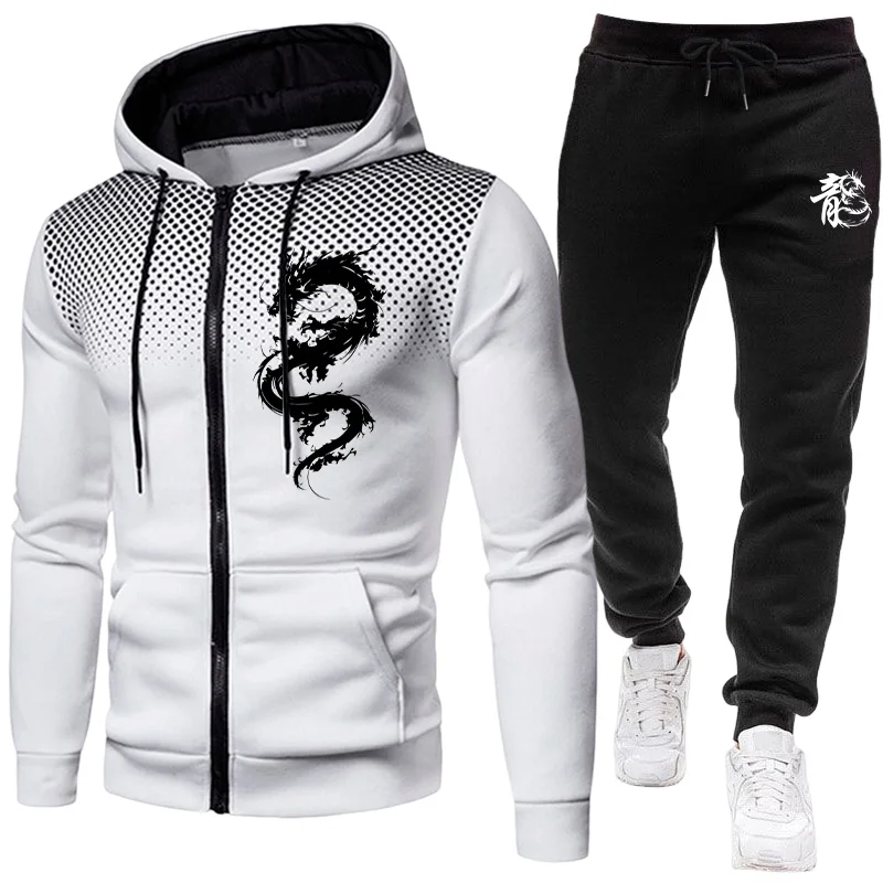 Set da Uomo con Stampa Drago d - Warm Winter Clothing recensione e prezzo