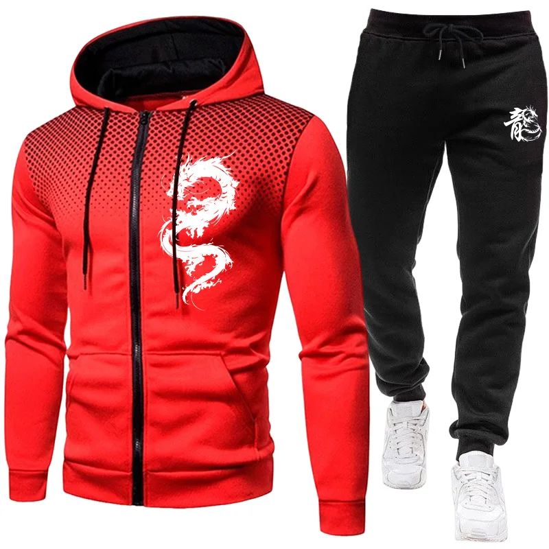 Set da Uomo con Stampa Drago d - Warm Winter Clothing recensione e prezzo