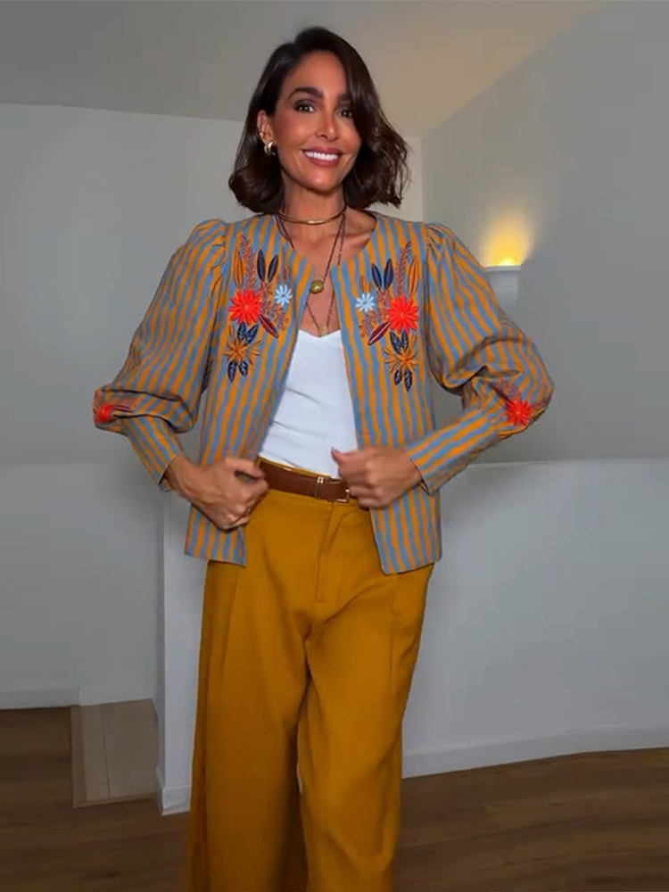 Giacca Ricamata a Righe con Fi - Winter Clothing For recensione e prezzo